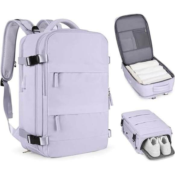 Carry On Backpack Flight Approved Personal Item Travel Backpack For Women - Picture 7 of 7